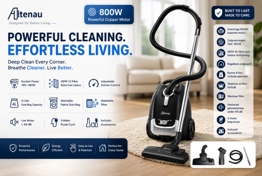Power Tank 800B Vacuum Cleaner with Bag – Powerful Cleaning Made Easy
